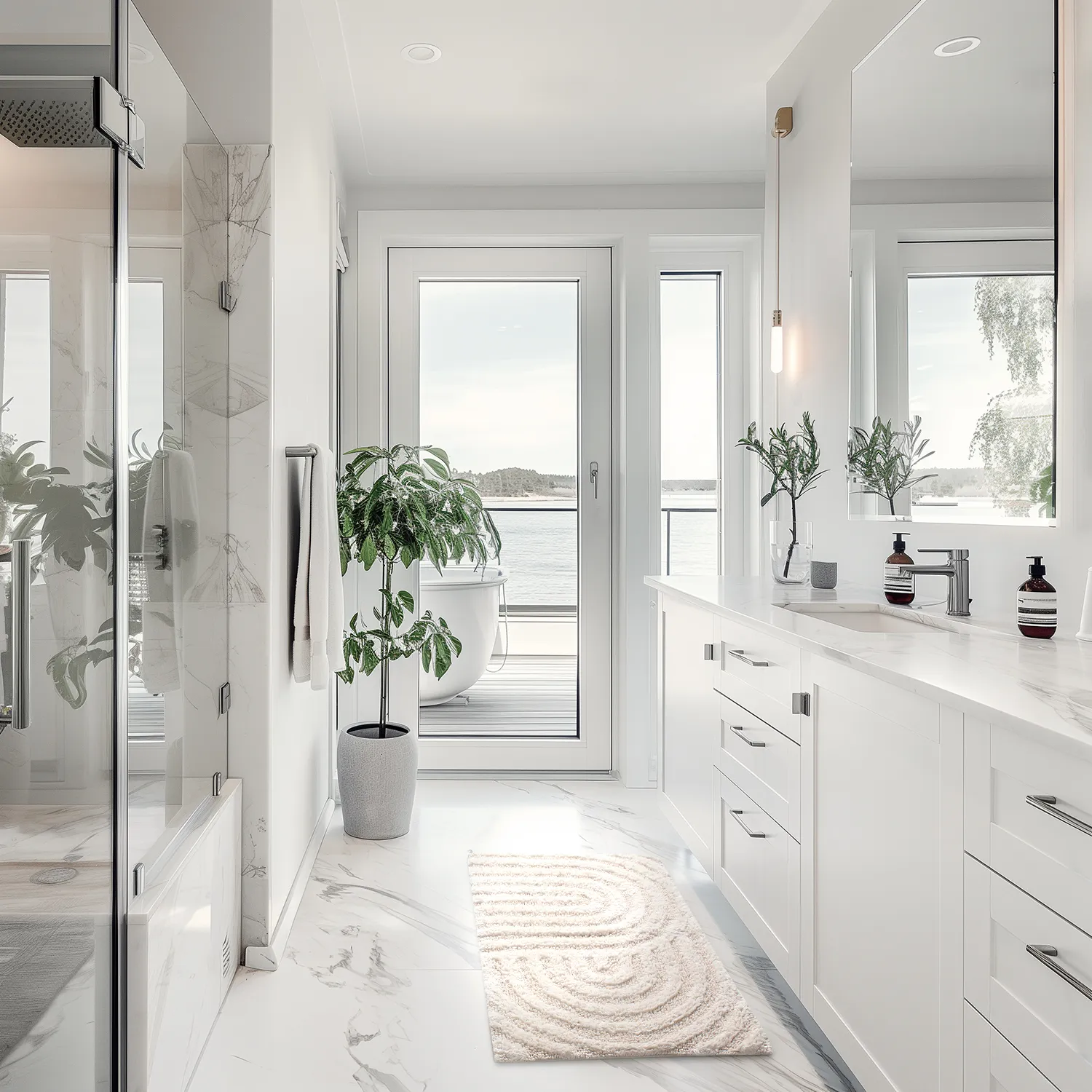 Badeværelsesmåtte - Embla (off-white)