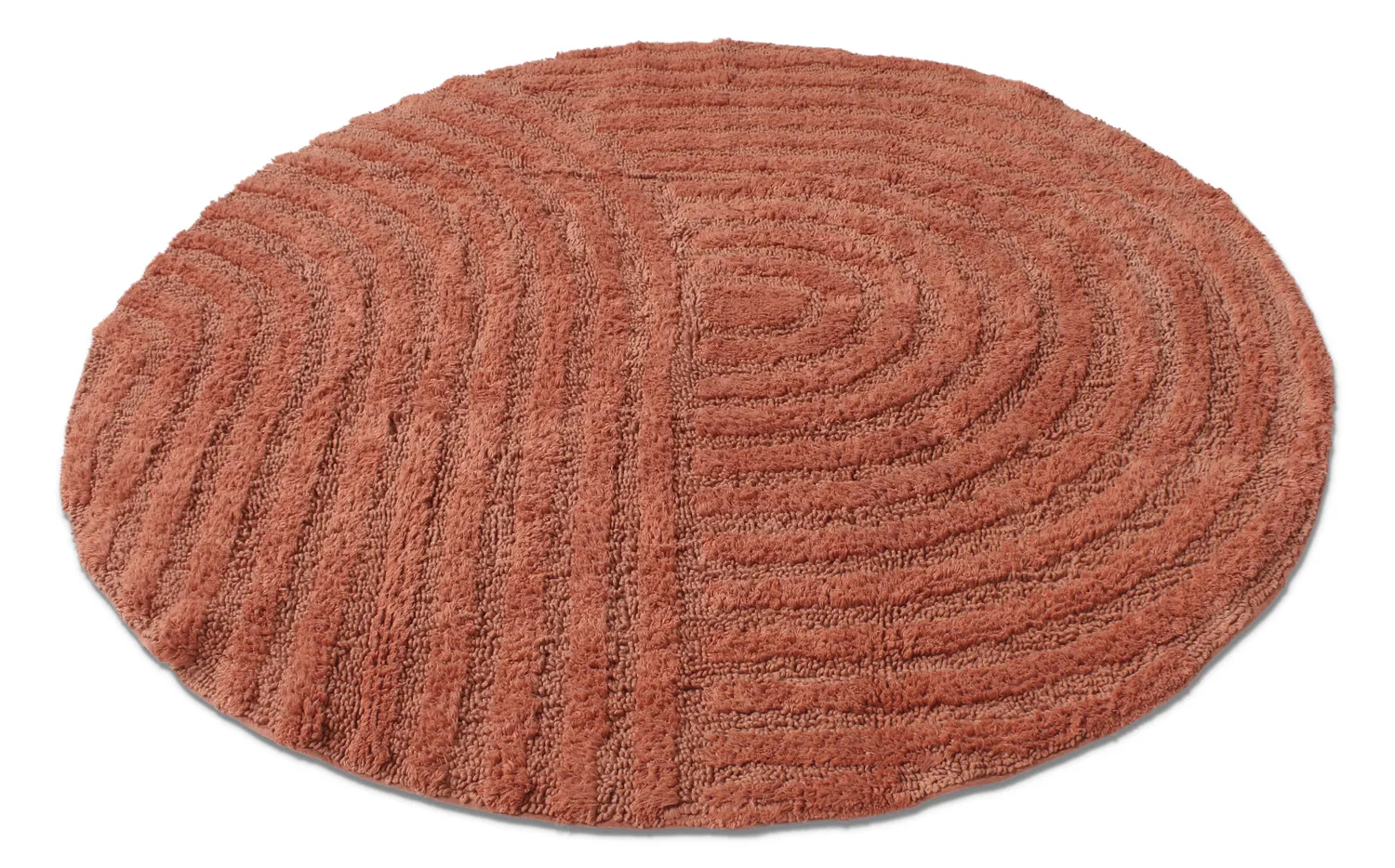 Rund badeværelsesmåtte - Embla (terracotta)