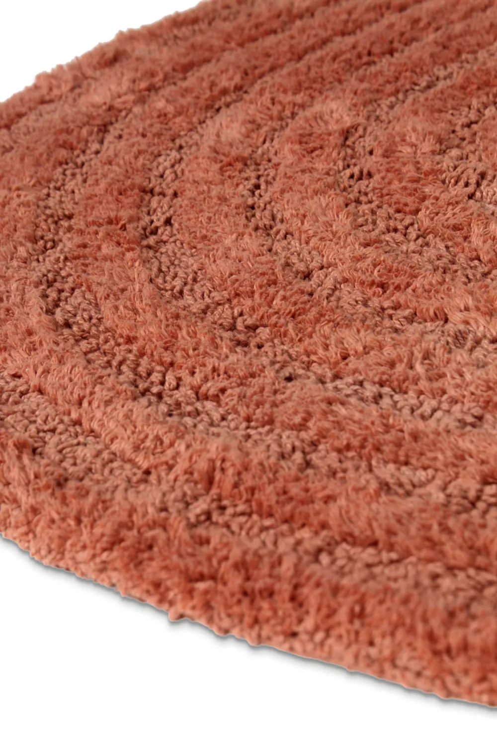 Oval badeværelsesmåtte - Embla (terracotta)