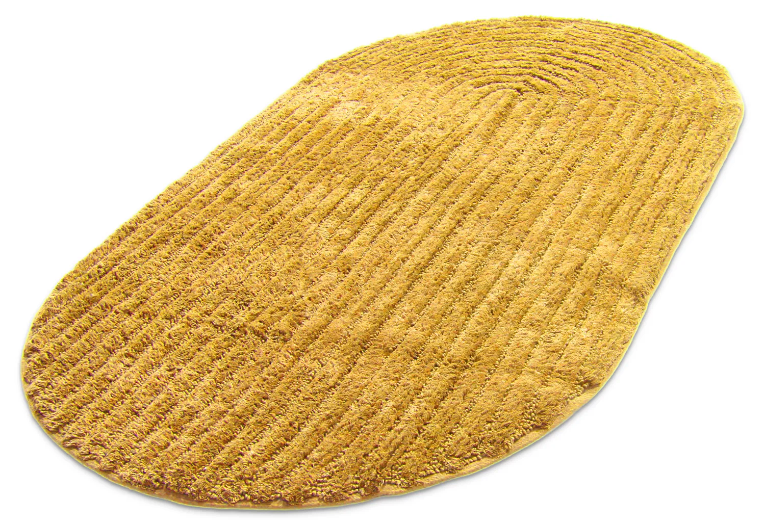 Oval badeværelsesmåtte - Evena (gul)