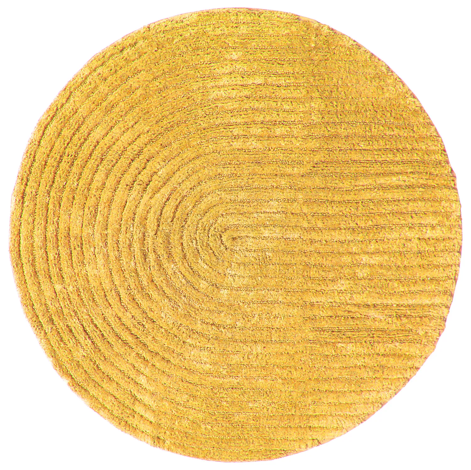 Rund badeværelsesmåtte - Evena (gul)