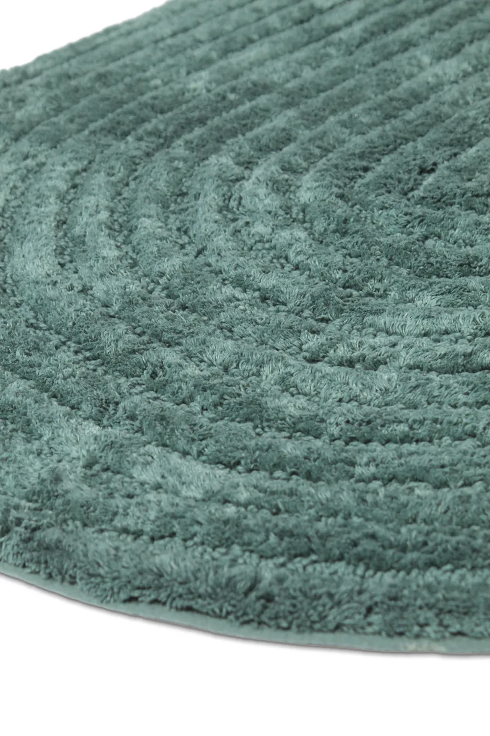 Oval badeværelsesmåtte - Evena (mørkegrøn)