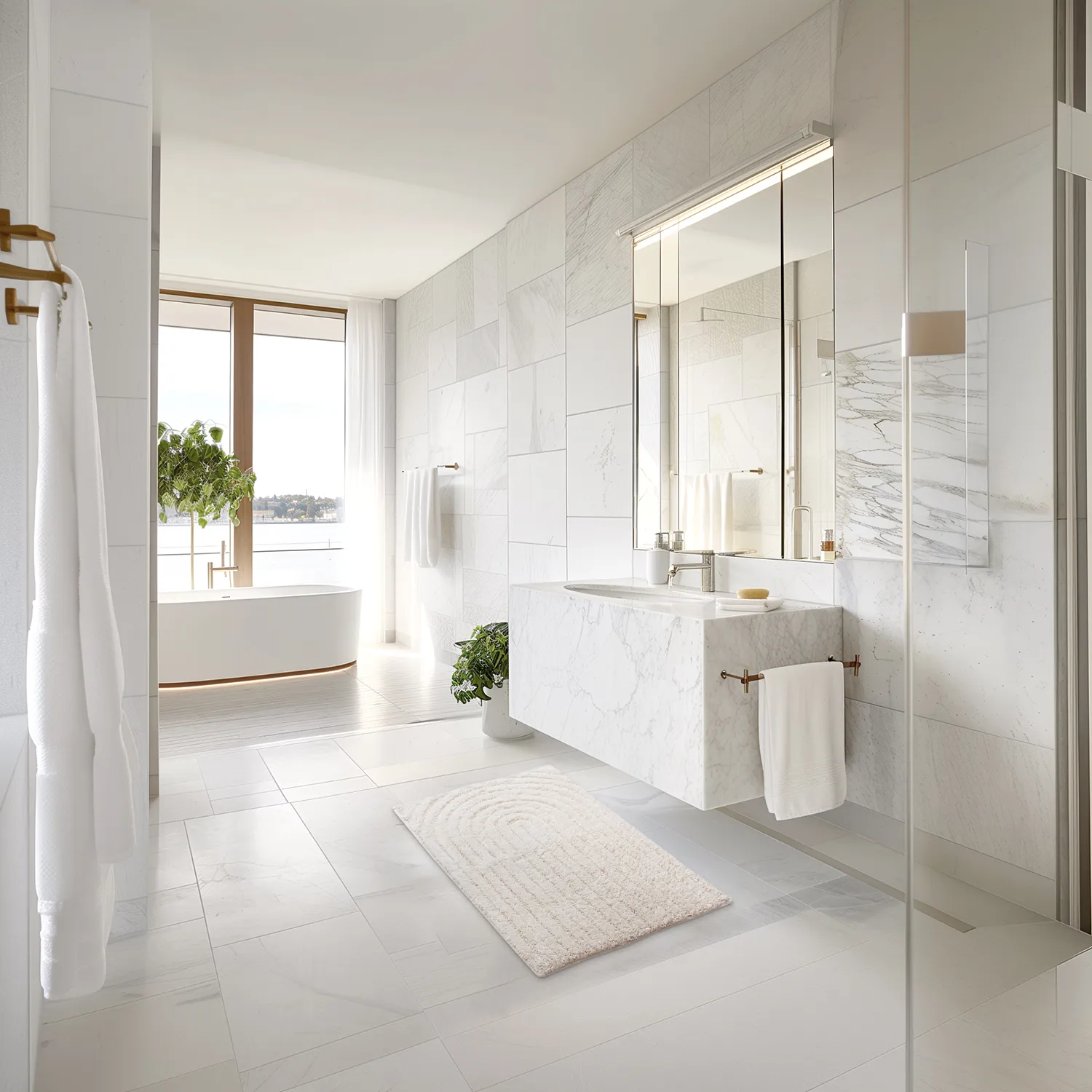 Badeværelsesmåtte - Evena (off-white)