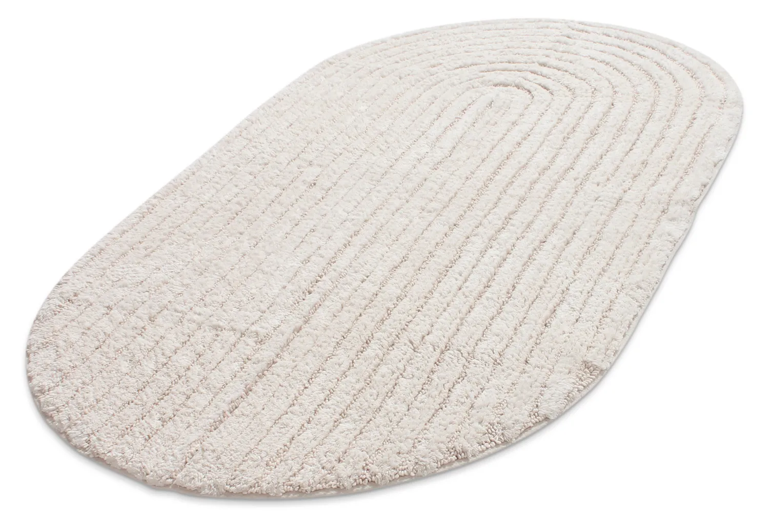 Oval badeværelsesmåtte - Evena (off-white)