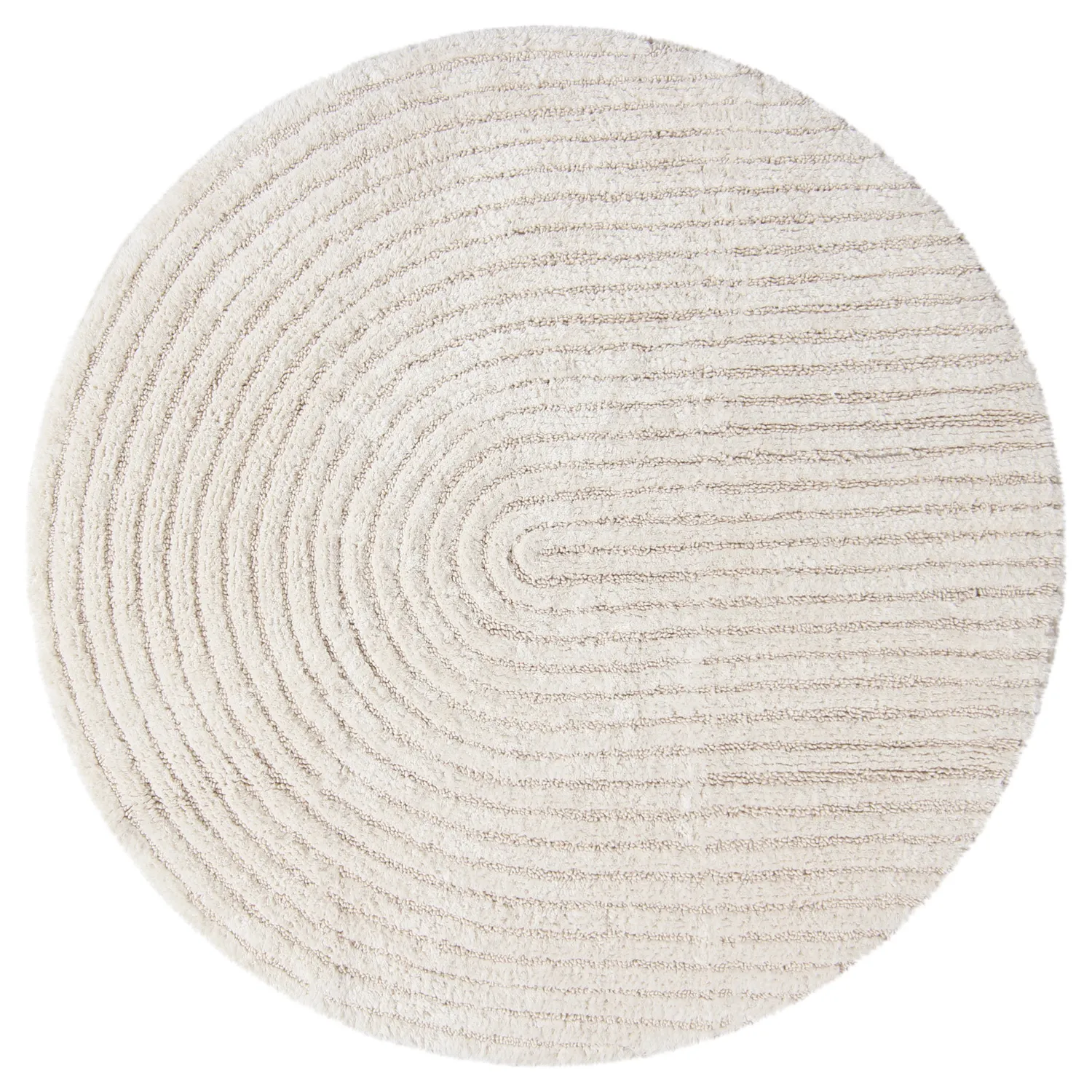 Rund badeværelsesmåtte - Evena (off-white)