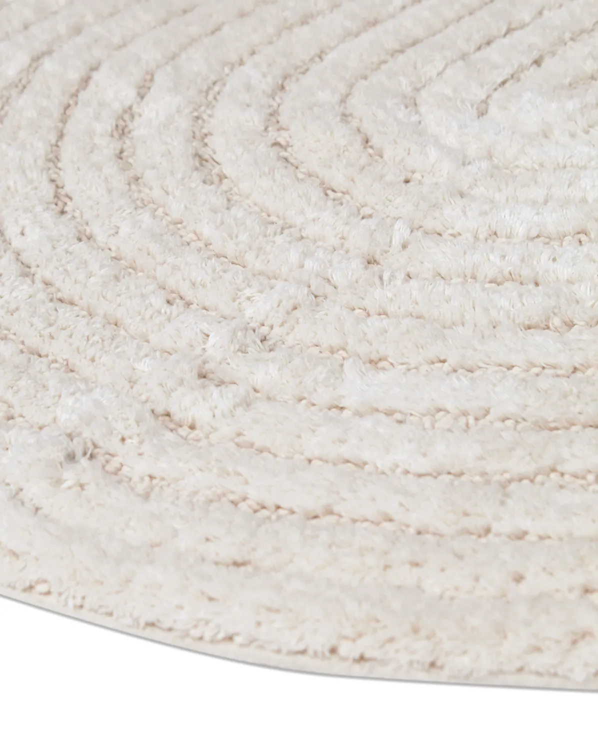 Rund badeværelsesmåtte - Evena (off-white)