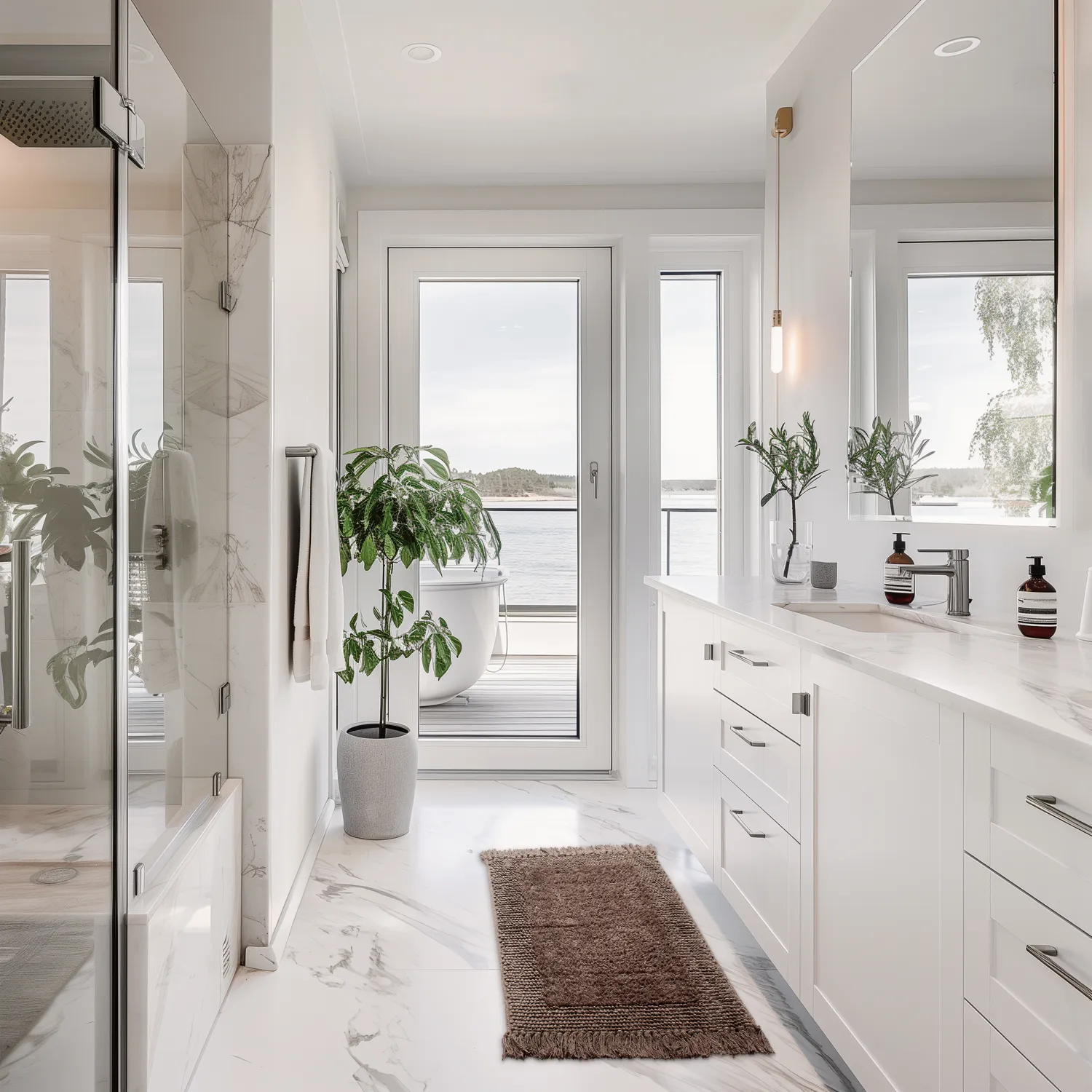 Badeværelsesmåtte - Flynn (brun)