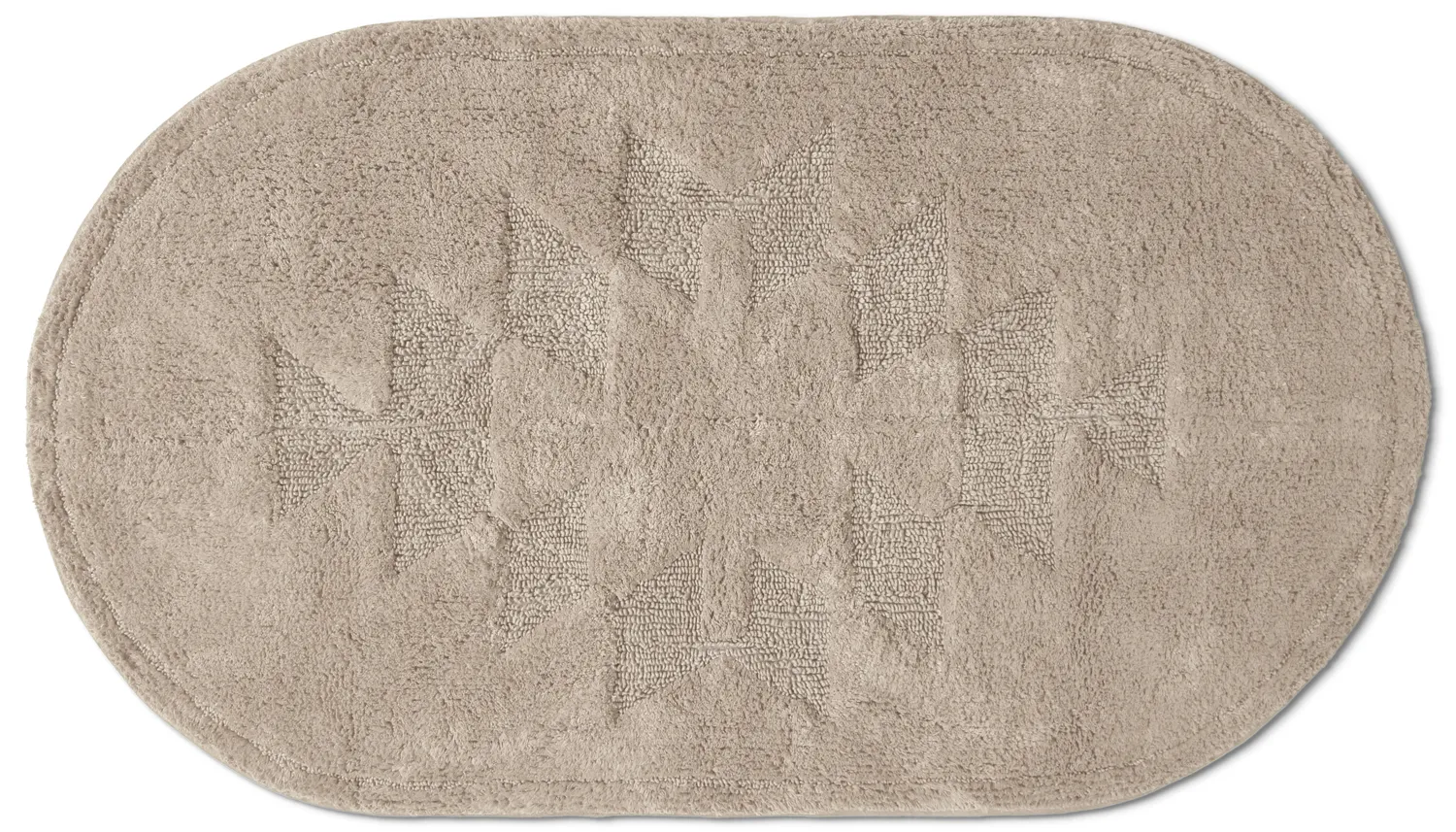 Oval badeværelsesmåtte - Gertie (beige)
