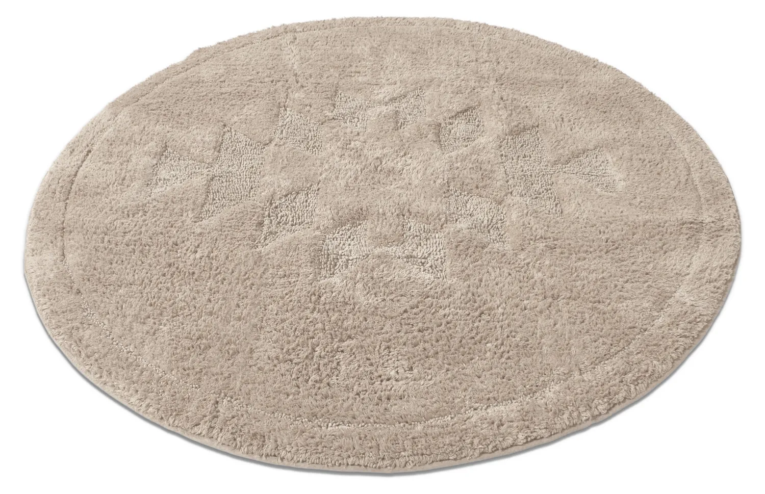 Rund badeværelsesmåtte - Gertie (beige)