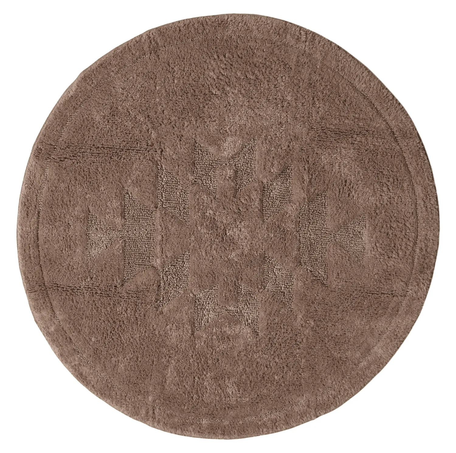 Rund badeværelsesmåtte - Gertie (brun)