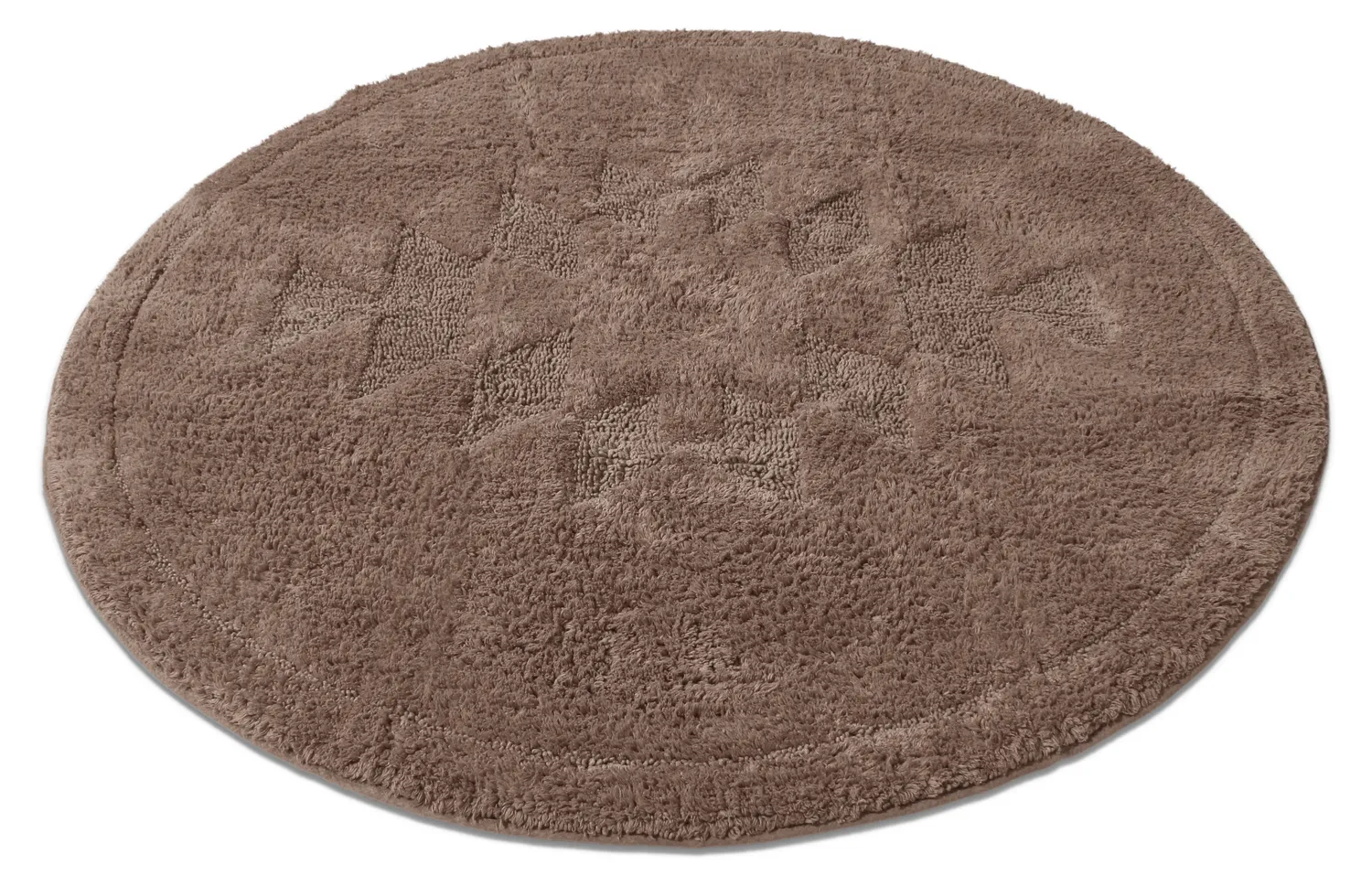 Rund badeværelsesmåtte - Gertie (brun)