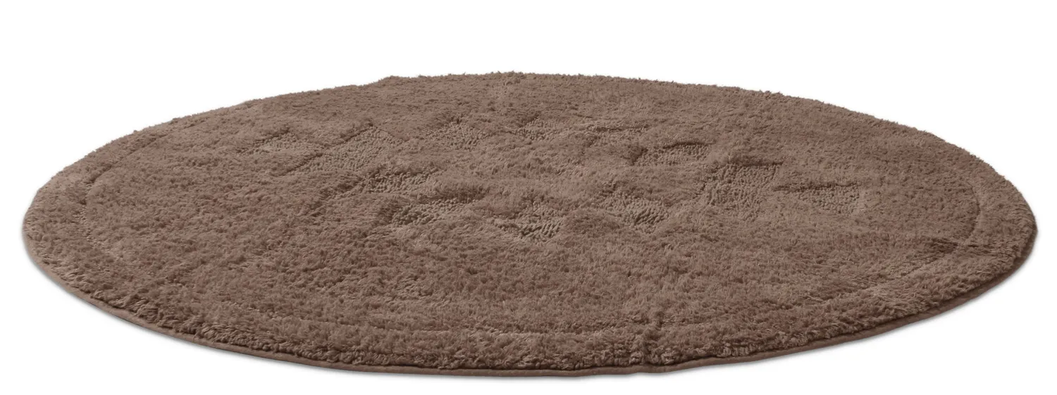 Rund badeværelsesmåtte - Gertie (brun)