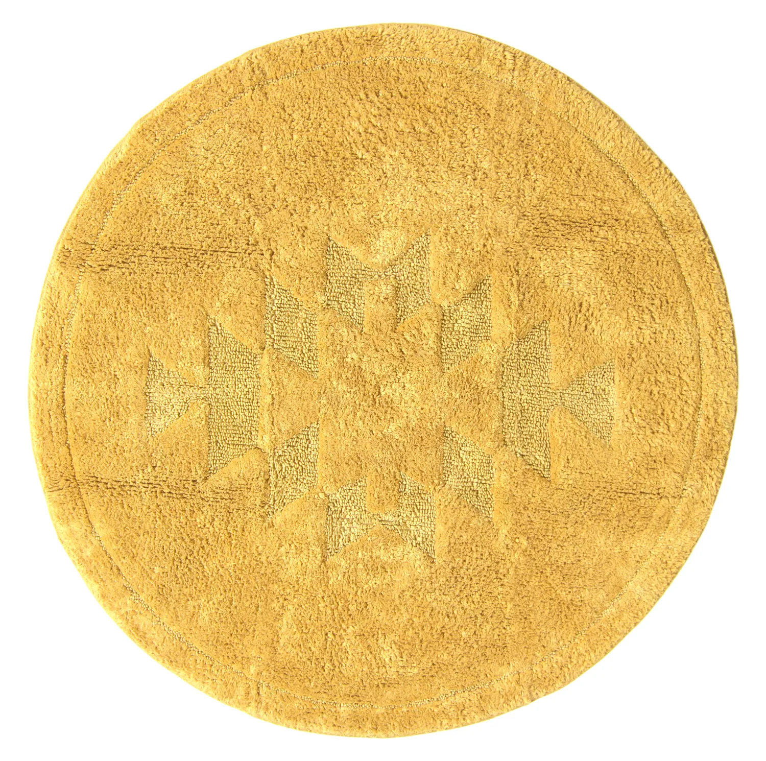 Rund badeværelsesmåtte - Gertie (gul)