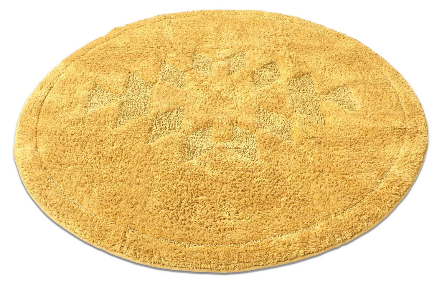 Rund badeværelsesmåtte - Gertie (gul)