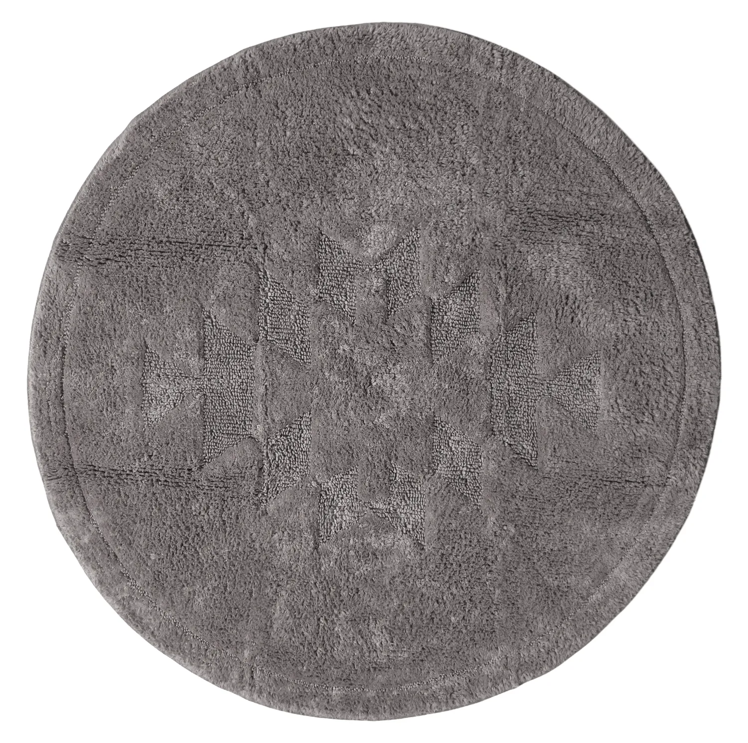 Rund badeværelsesmåtte - Gertie (mørkegrå)