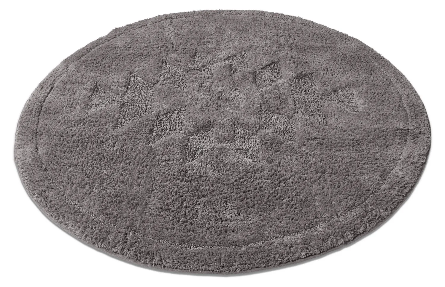 Rund badeværelsesmåtte - Gertie (mørkegrå)