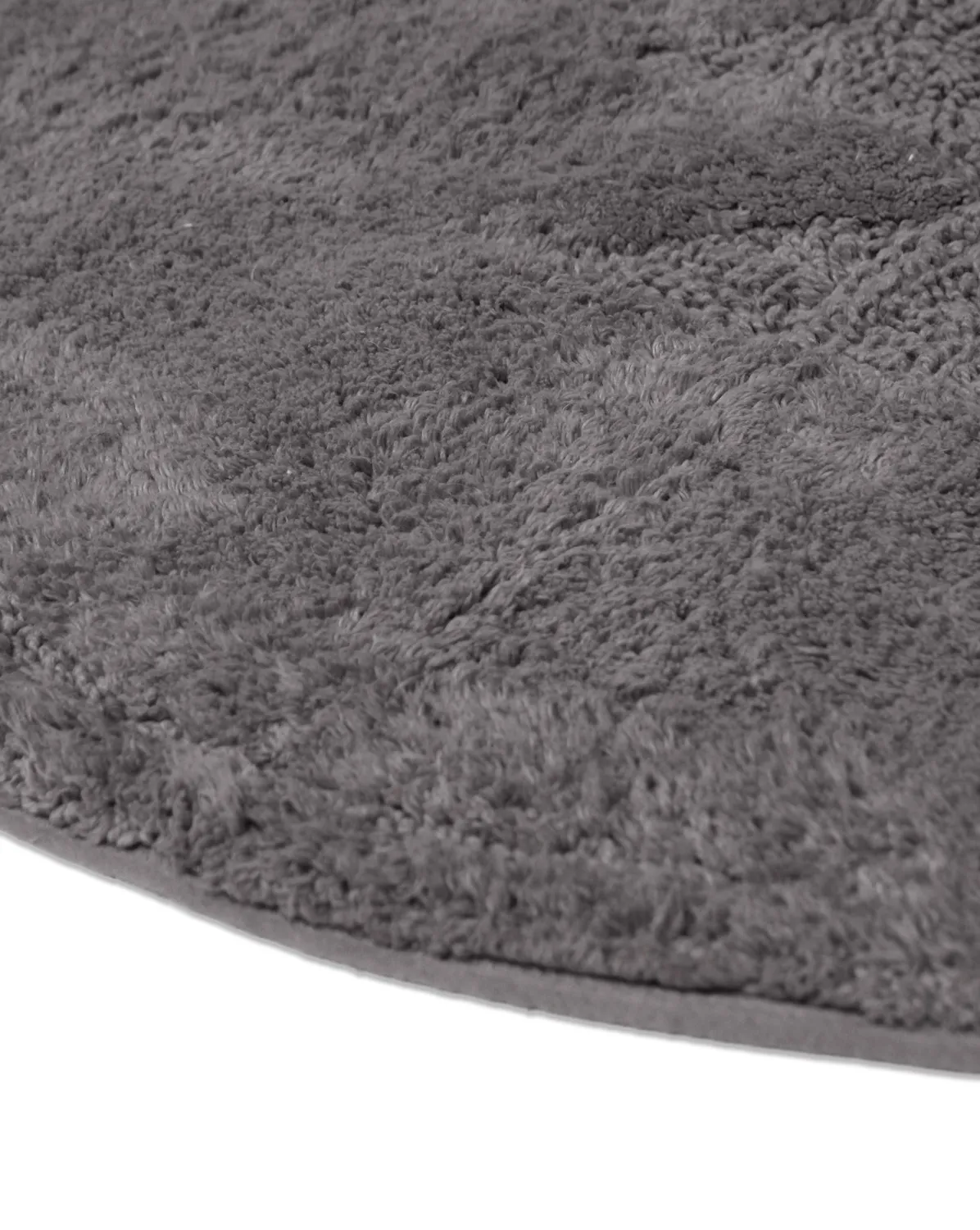 Rund badeværelsesmåtte - Gertie (mørkegrå)