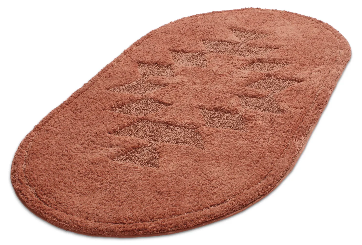 Oval badeværelsesmåtte - Gertie (terracotta)