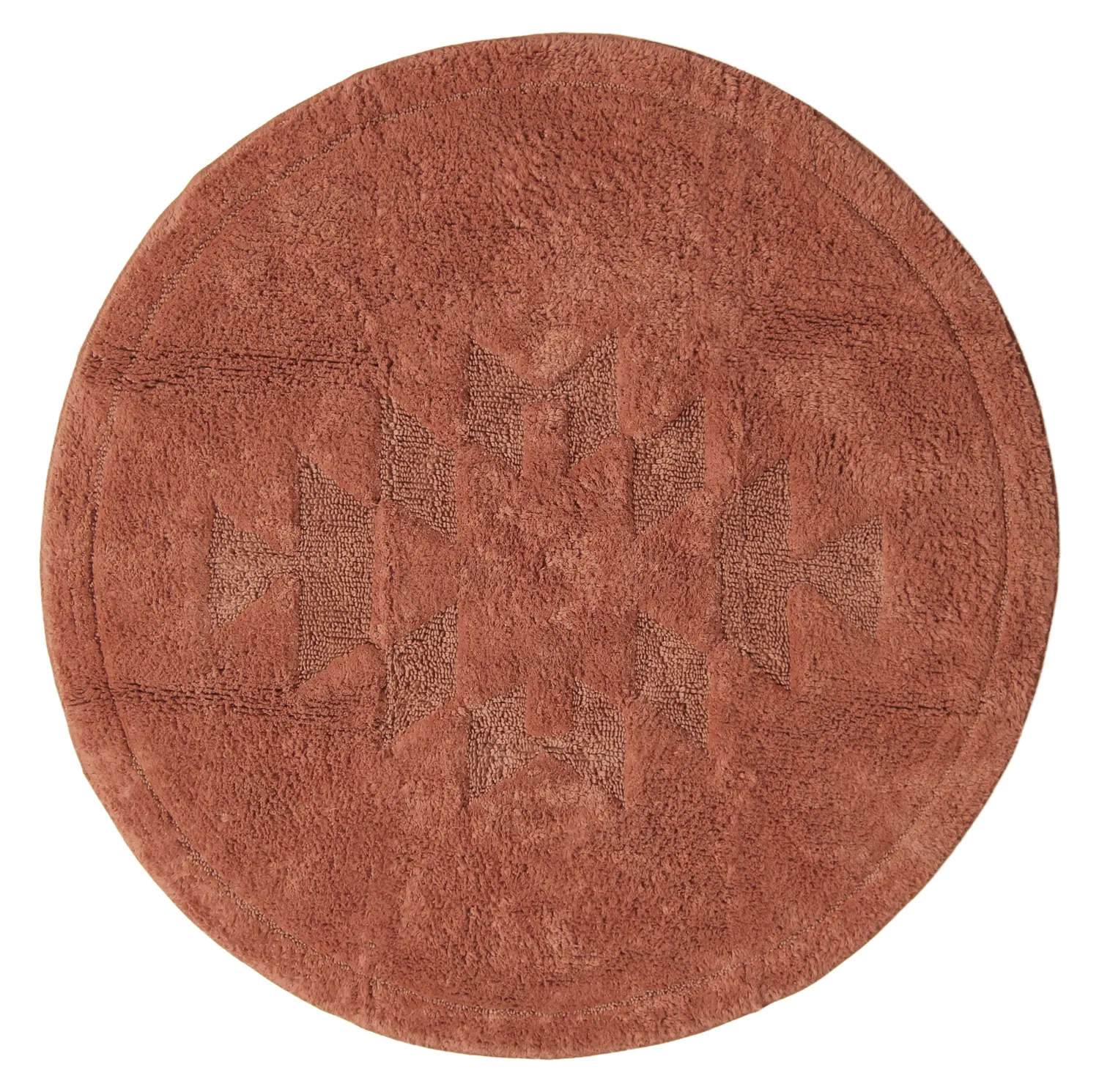 Rund badeværelsesmåtte - Gertie (terracotta)