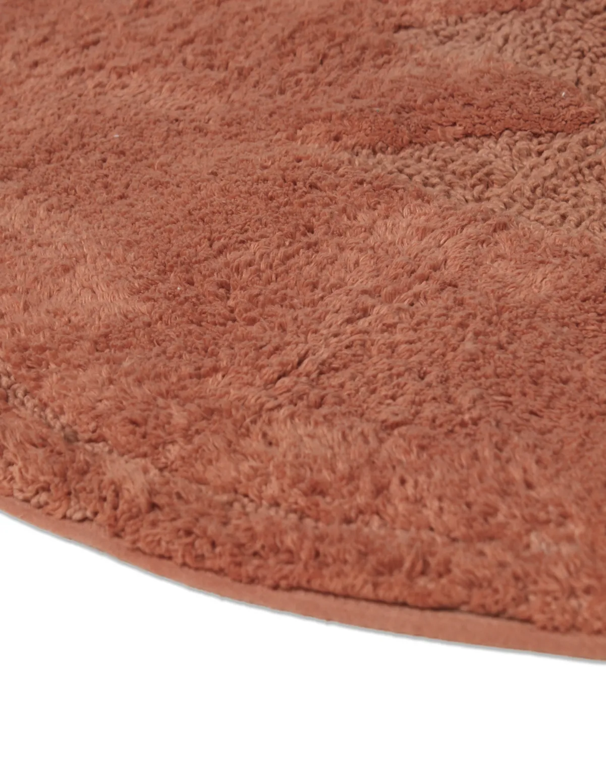 Rund badeværelsesmåtte - Gertie (terracotta)