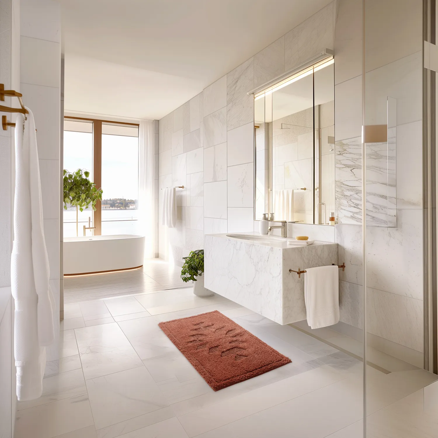 Badeværelsesmåtte - Gertie (terracotta)