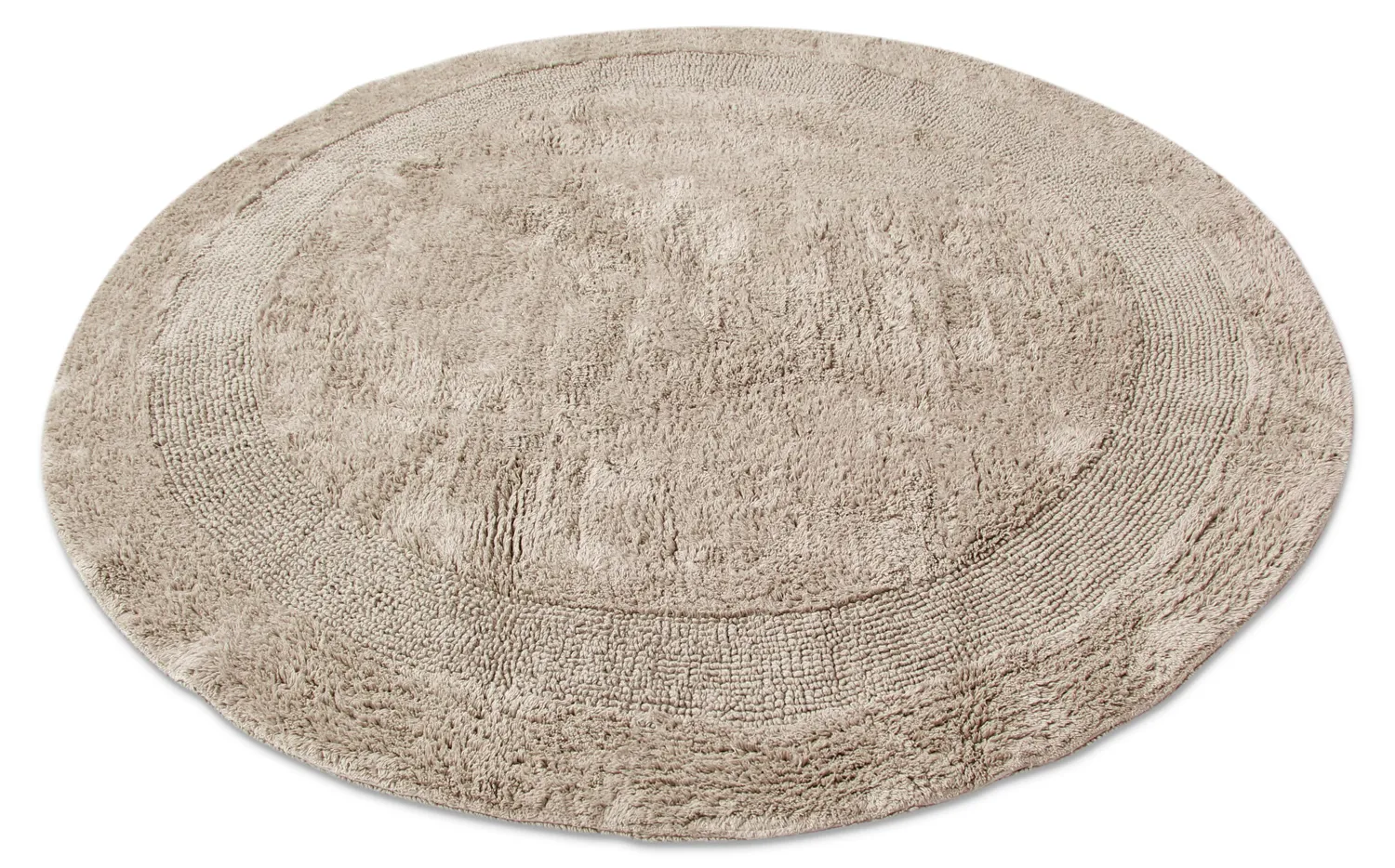 Rund badeværelsesmåtte - Nila (beige)