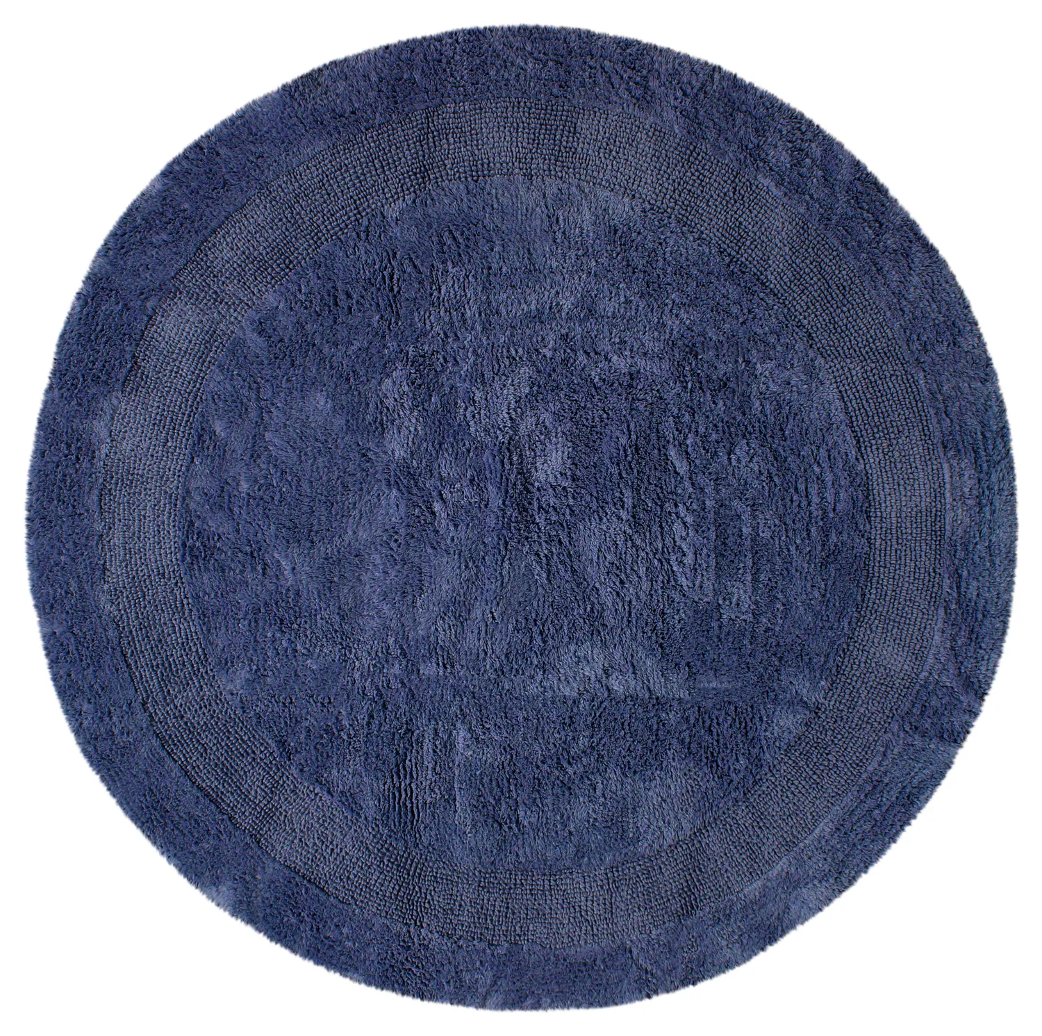 Rund badeværelsesmåtte - Nila (blå)
