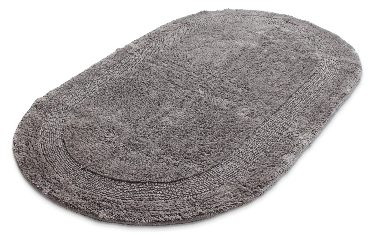 Oval badeværelsesmåtte - Nila (mørkegrå)