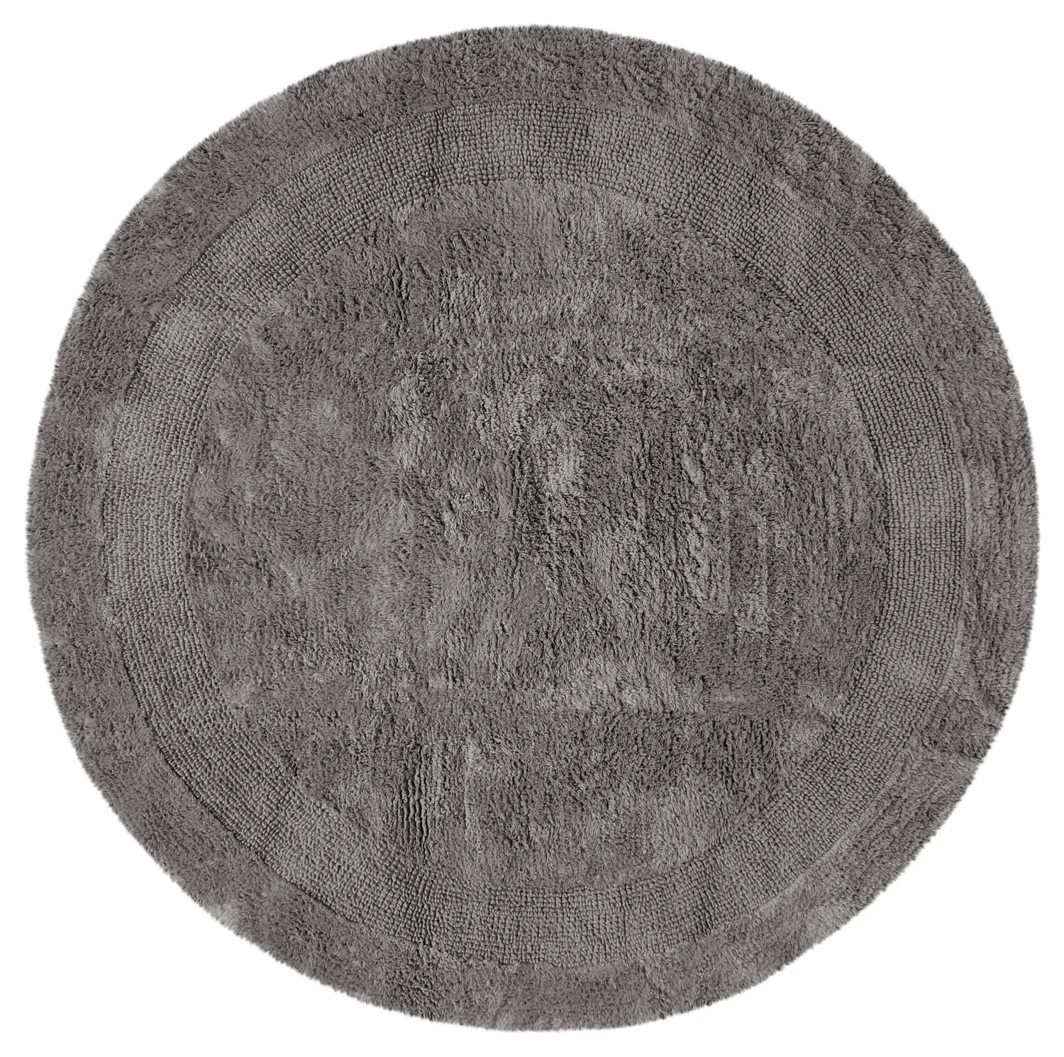 Rund badeværelsesmåtte - Nila (mørkegrå)