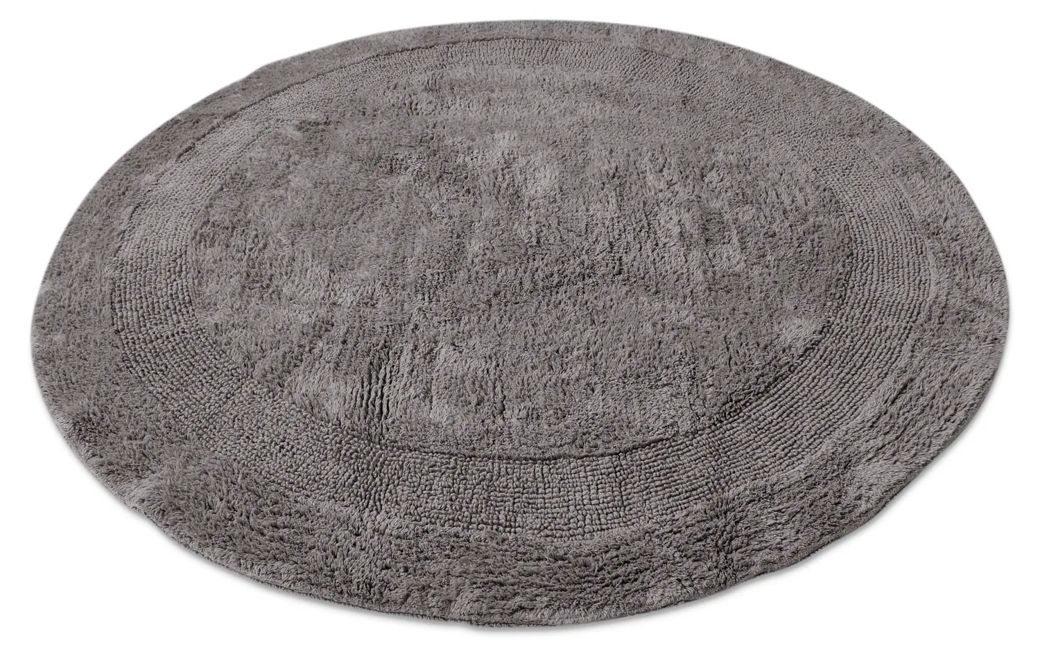 Rund badeværelsesmåtte - Nila (mørkegrå)