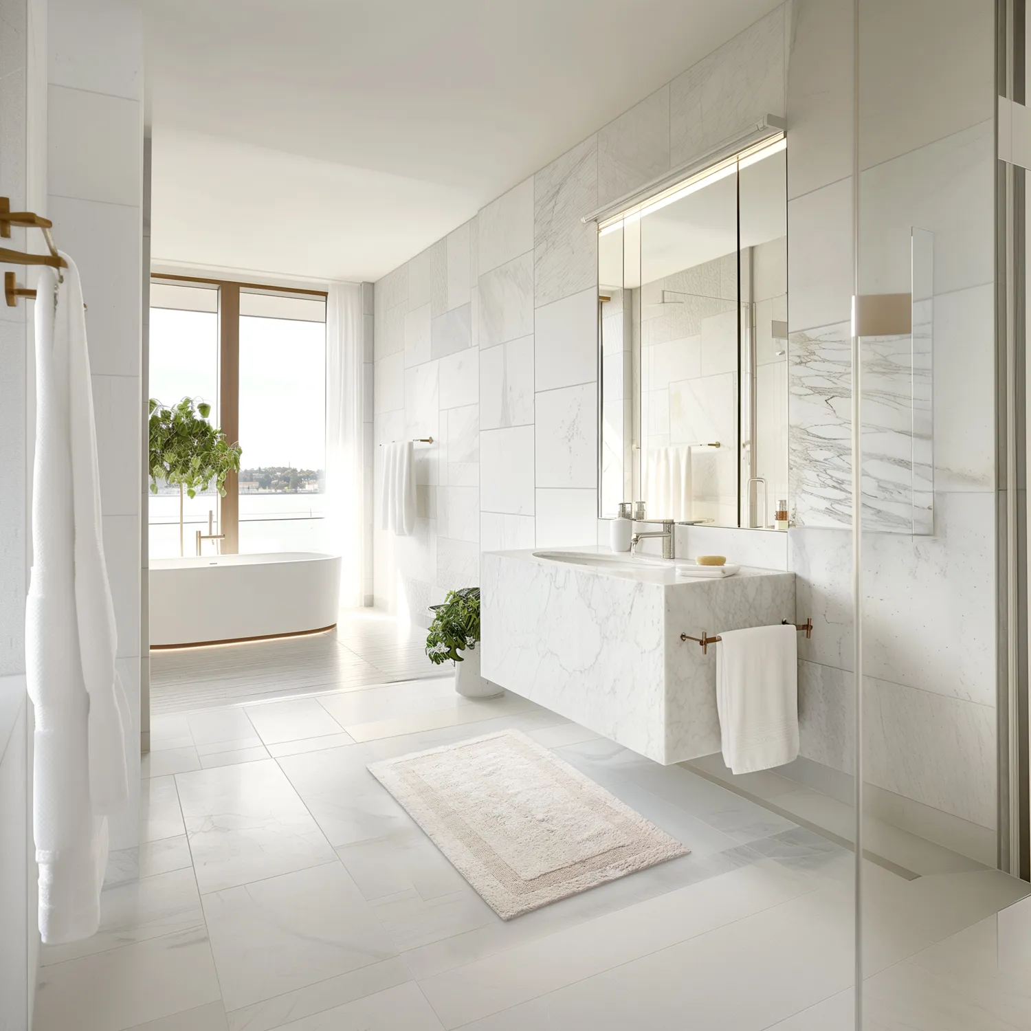 Badeværelsesmåtte - Nila (off-white)