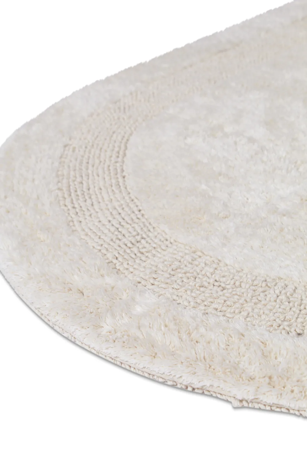 Oval badeværelsesmåtte - Nila (off-white)