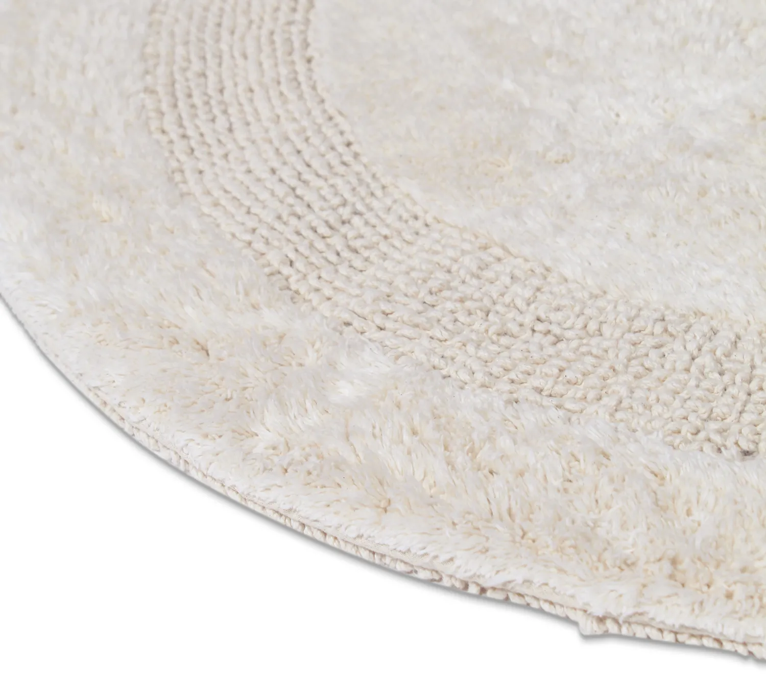 Rund badeværelsesmåtte - Nila (off-white)