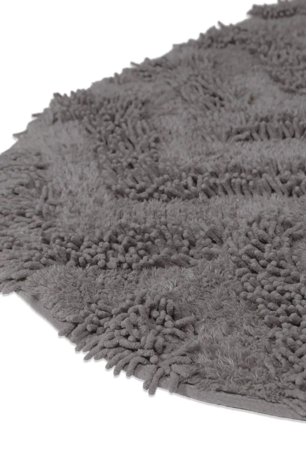 Oval badeværelsesmåtte - Tressa (mørkegrå)