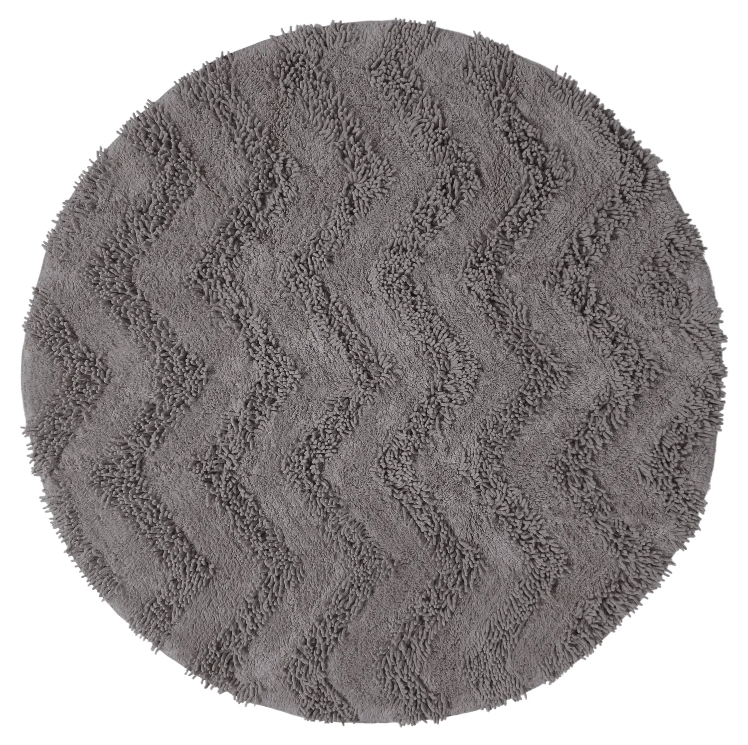 Rund badeværelsesmåtte - Tressa (mørkegrå)