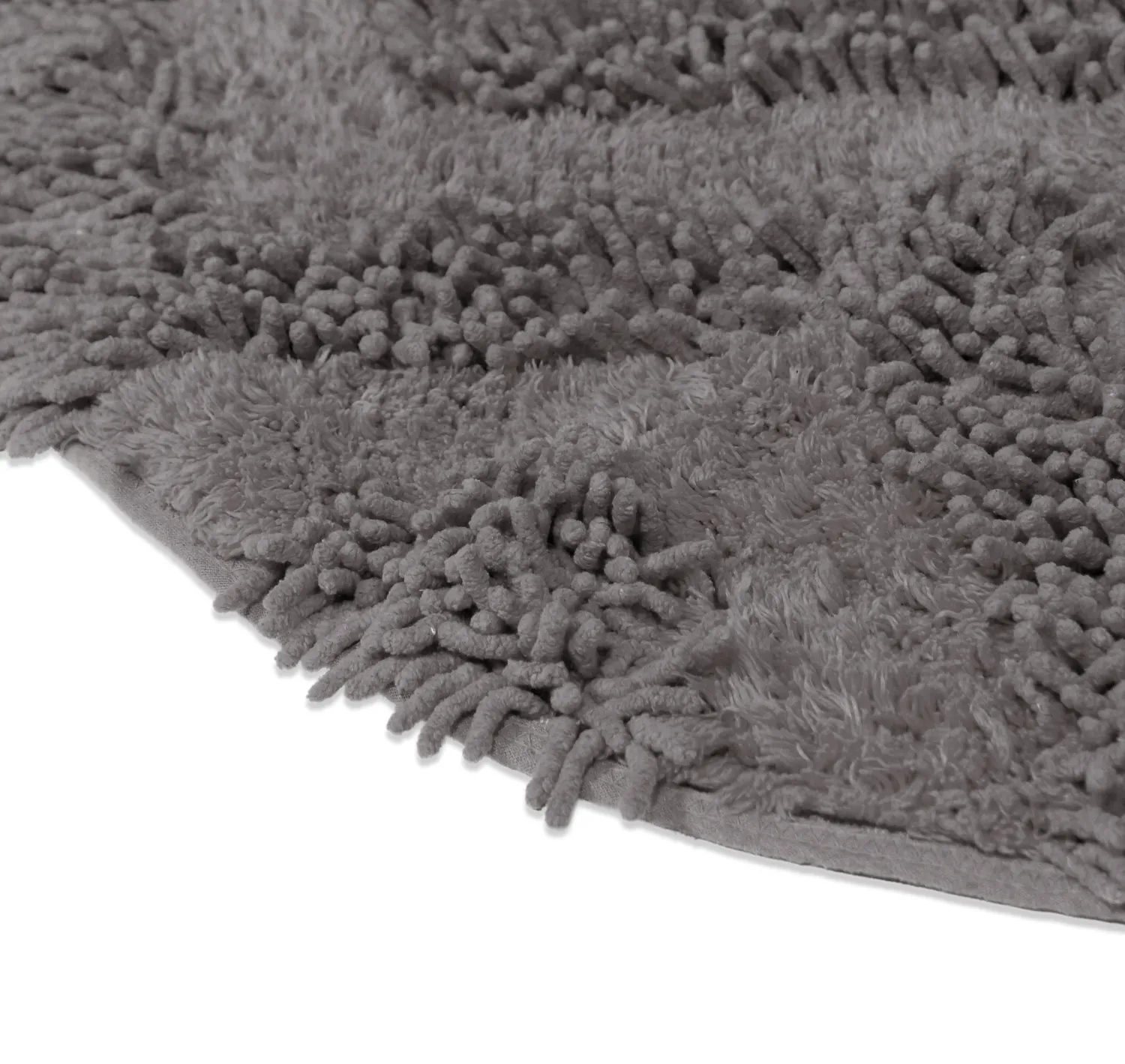 Rund badeværelsesmåtte - Tressa (mørkegrå)