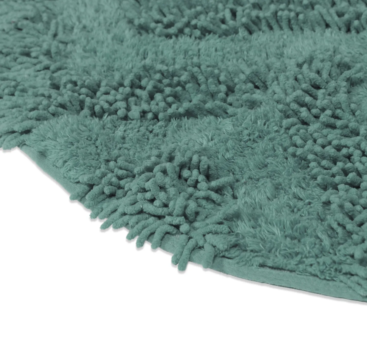 Rund badeværelsesmåtte - Tressa (mørkegrøn)