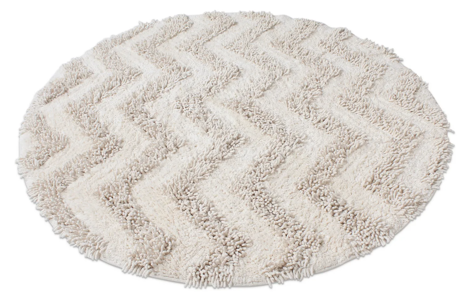 Rund badeværelsesmåtte - Tressa (off-white)