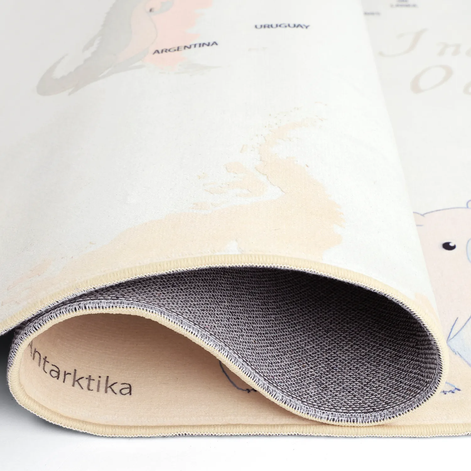 Børnetæppe - Animal Map (beige)