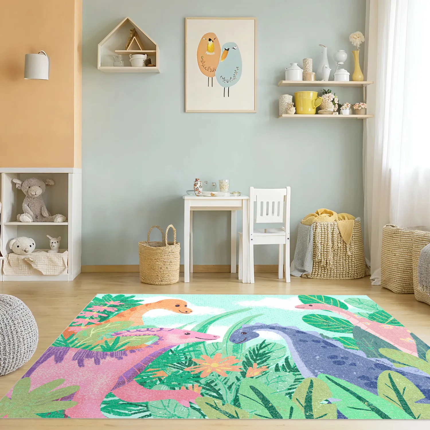 Børnetæppe - Dino Friends (multi)