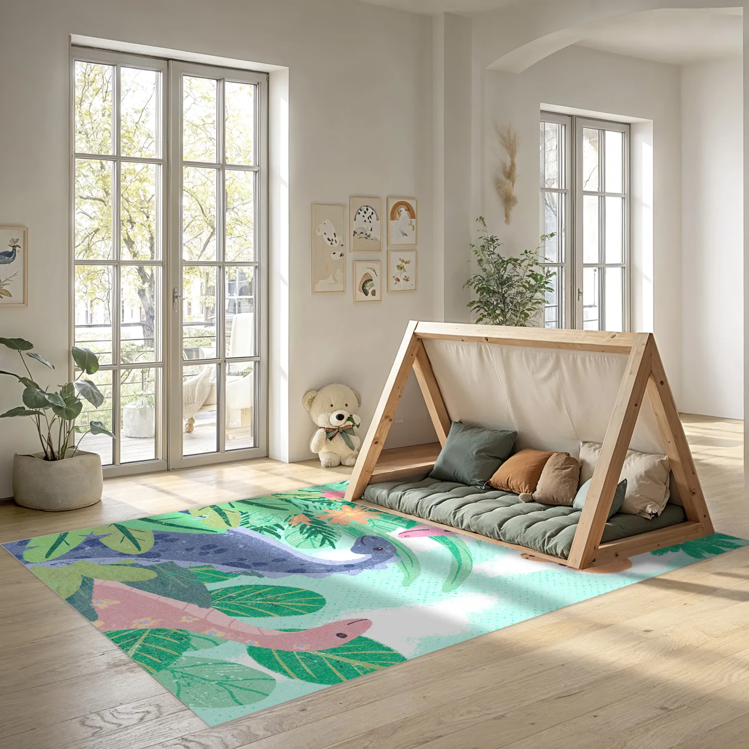 Børnetæppe - Dino Friends (multi)