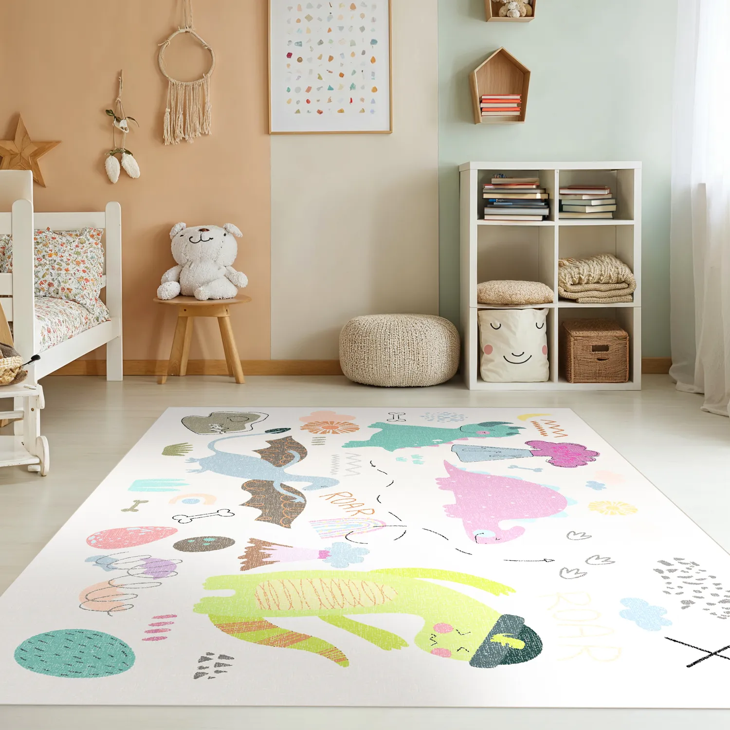 Børnetæppe - Dino (multi)