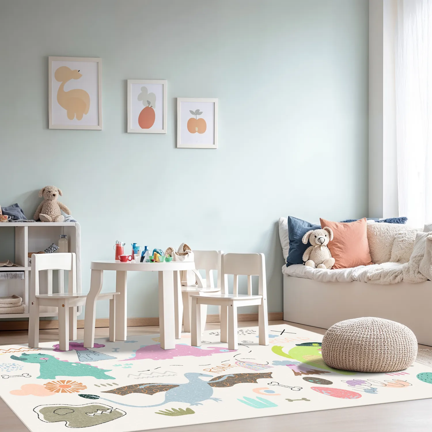 Børnetæppe - Dino (multi)