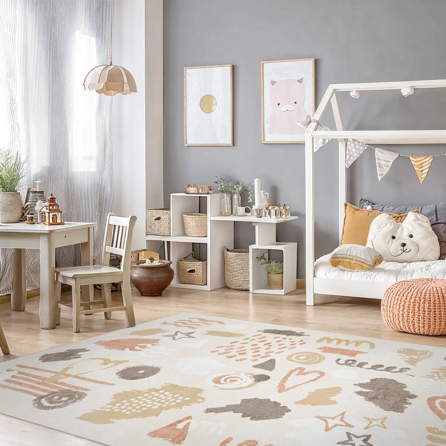 Børnetæppe - Ethel (lyserød)