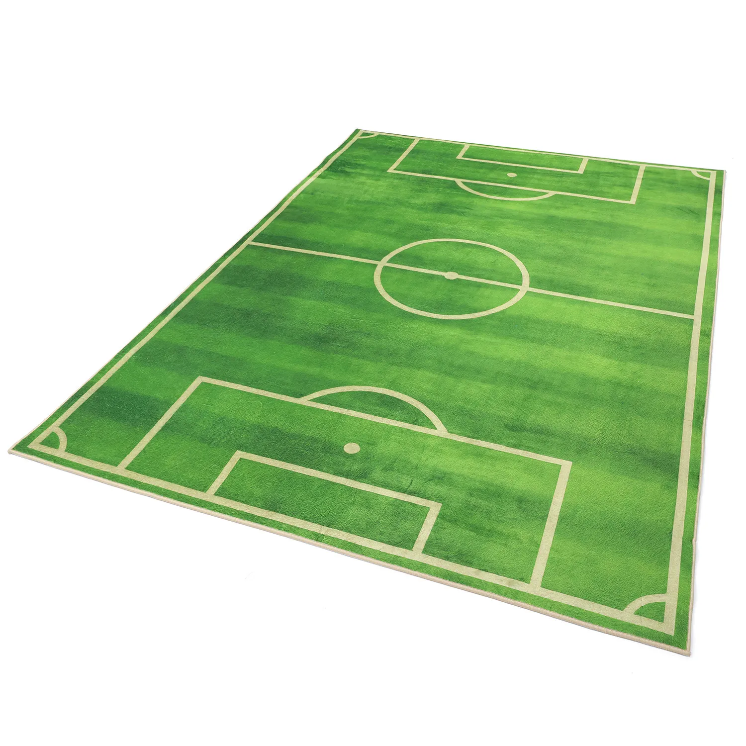 Børnetæppe - Football Field (grøn)