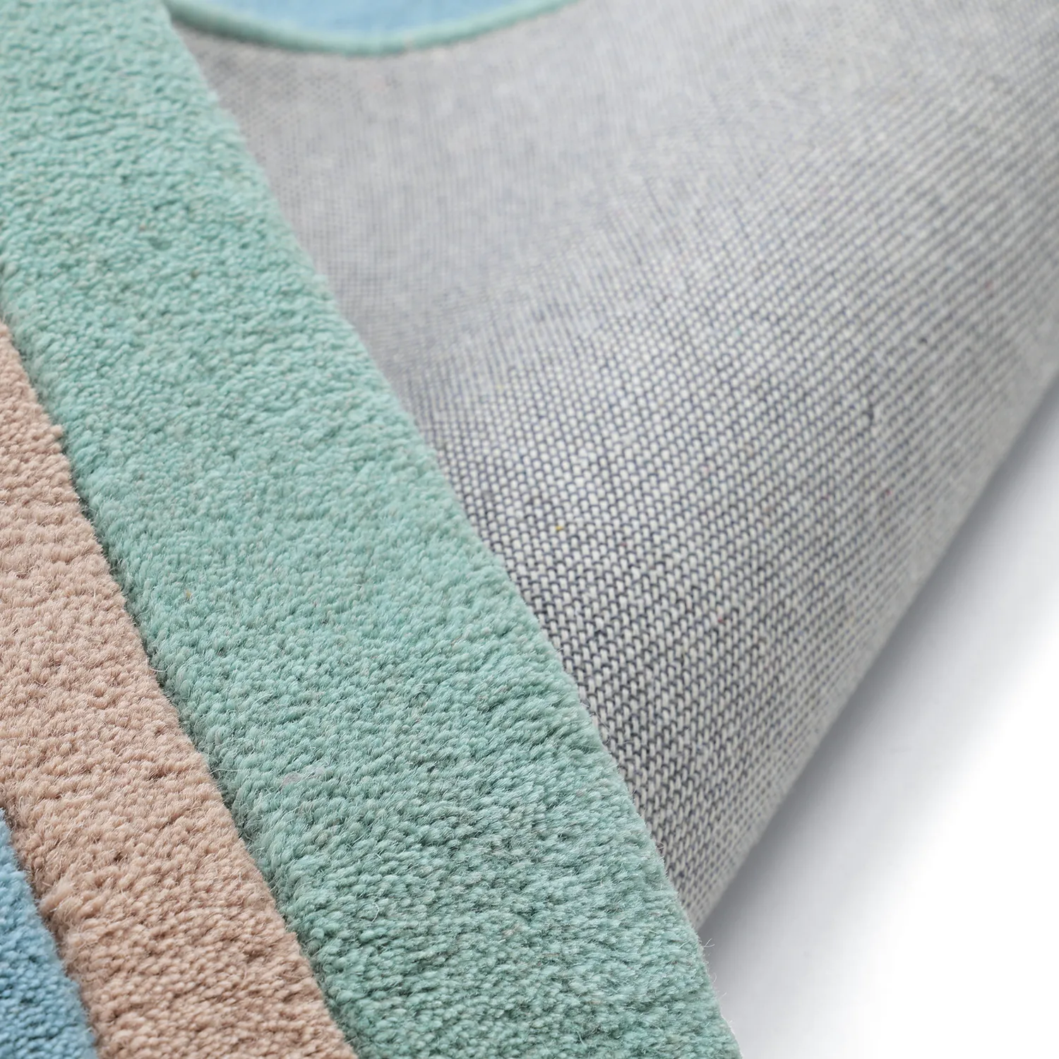 Børnetæppe - Giraffe Hand Tufted Wool Premium (lyseblå/multi)