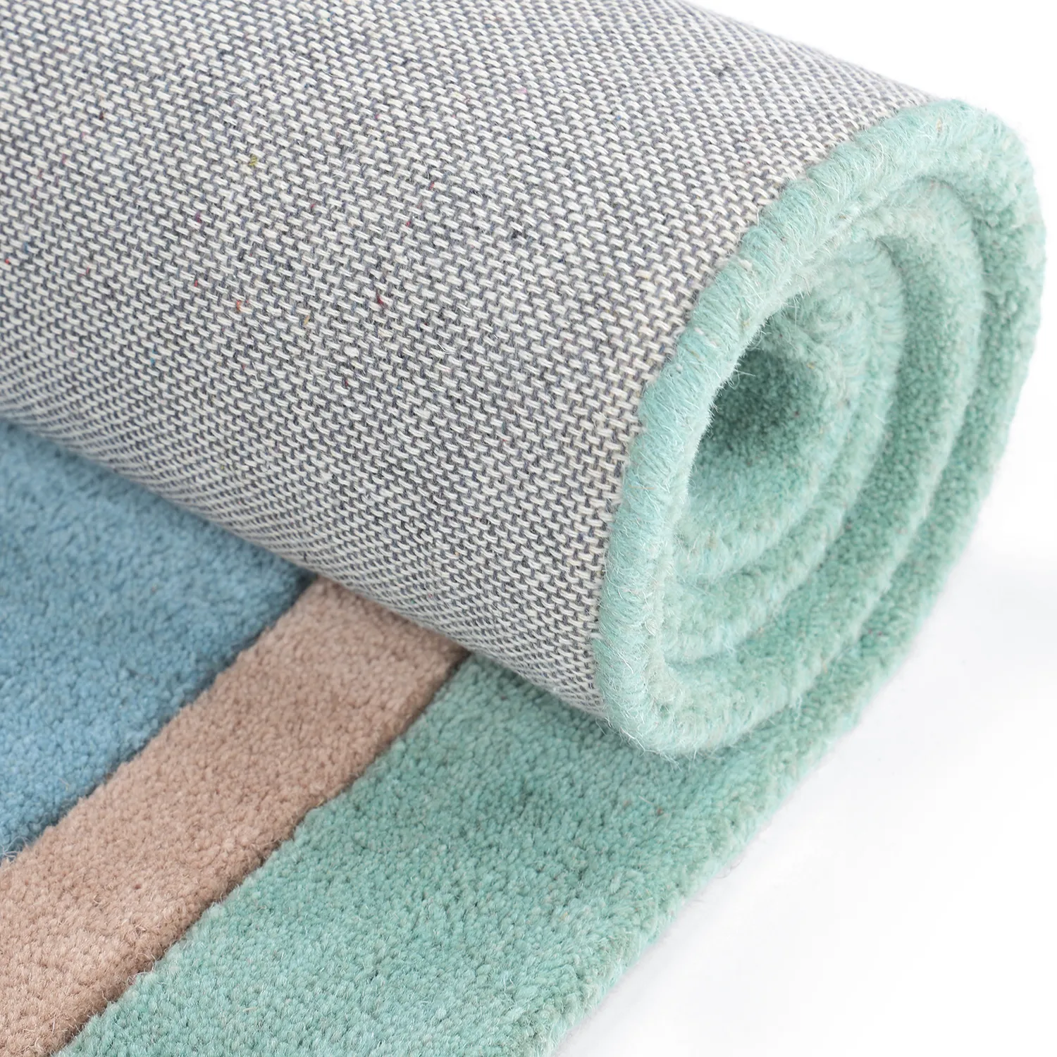 Børnetæppe - Giraffe Hand Tufted Wool Premium (lyseblå/multi)