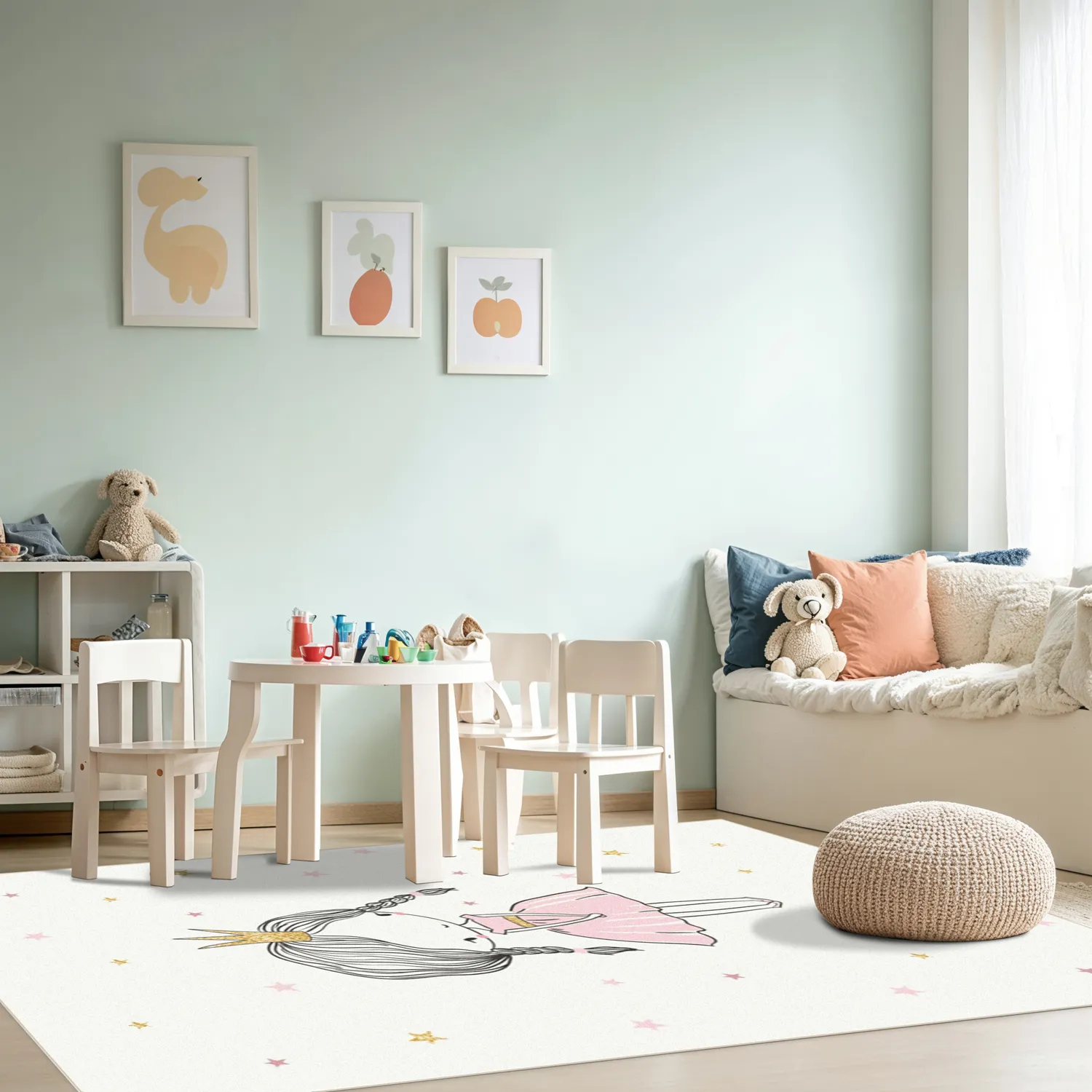 Børnetæppe - Princess (lyserød)