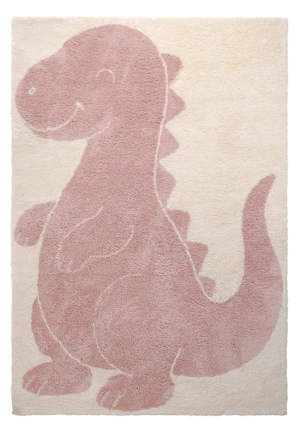 Børnetæppe - Soft Dino (creme/rosa)