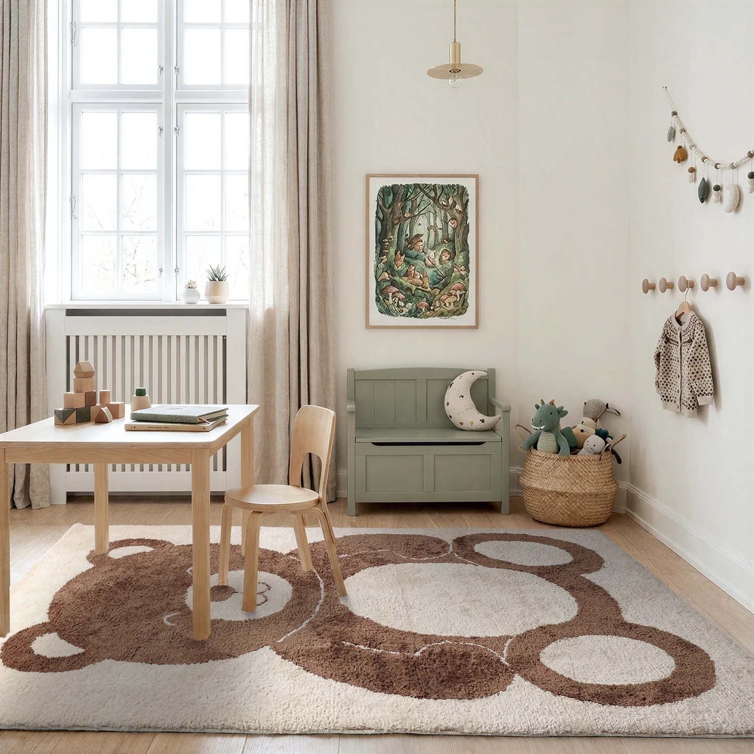 Børnetæppe - Soft Teddybear (creme/brun)